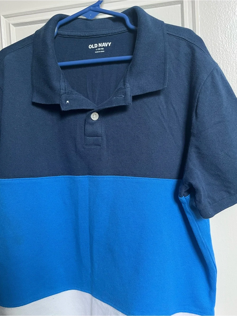 Old Navy Navy, Royal Blue & White Colorblock Polo